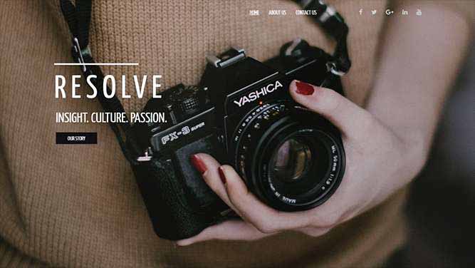 photo website template